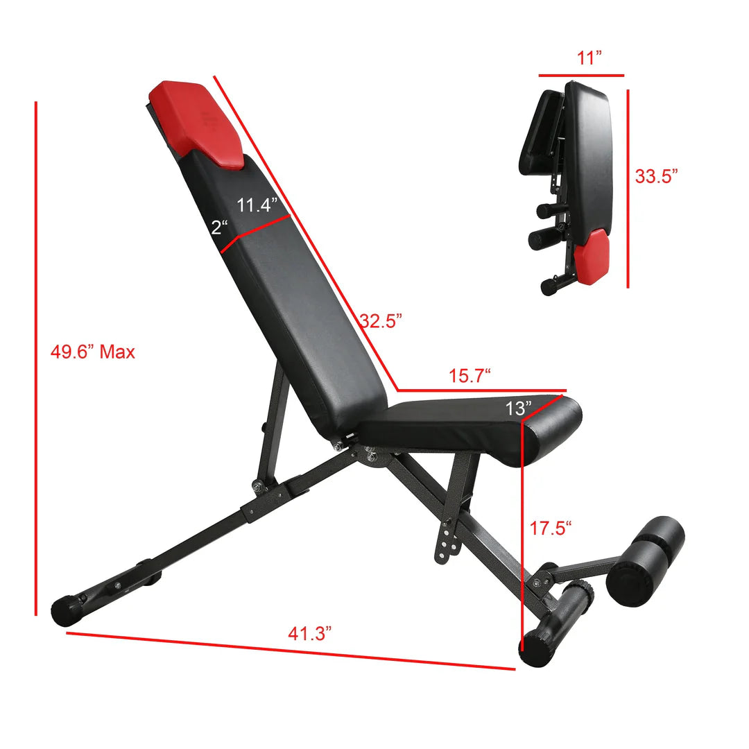 Multi-Functional FID Weight Bench for Full All-In-One Body Workout – Hyper Back Extension, Roman Chair, Adjustable Ab Sit up Bench, Incline Decline Bench, Flat Bench